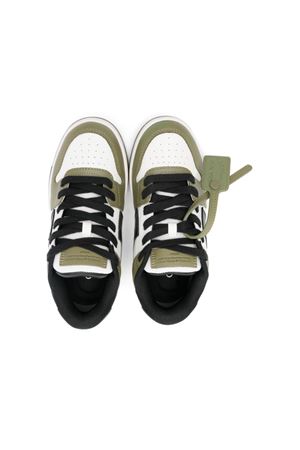 sneakers in pelle verde OFF WHITE KIDS | OBIA011F24LEA0010154